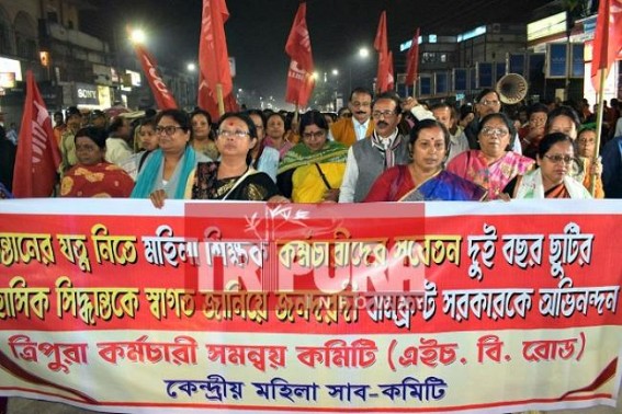 2 yrs leave for mothers given ahead of Election, much later than neighboring Assam, WB : Still CPI-M thanks CPI-M